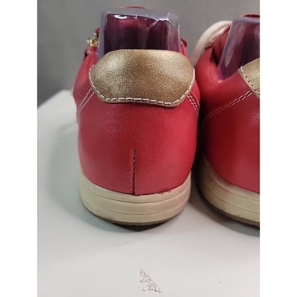 Earth Origins Etta Womens Red Leather Comfort Shoes Sneakers Sz 9.5 Zipper EUC! - Picture 8 of 16